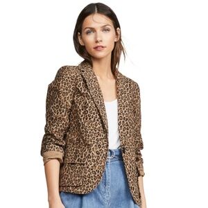 Nili Lotan Addison Blazer Leopard print Cotton Blazer size 4
